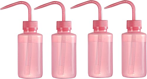 Oubest 4 botellas pequeñas para apretar, 5.1 fl oz, 5 onzas, botella de agua de plástico Ldpe para etiqueta médica, tatuaje, pestañas, agua, riego