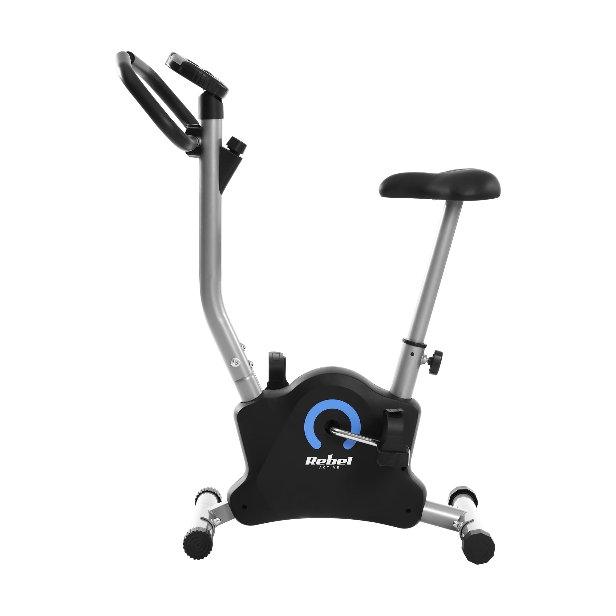 Rebel Electro Rower Treningowy Stacjonarny Mechaniczny Pasowy Wyświetlacz LCD RBA-1013