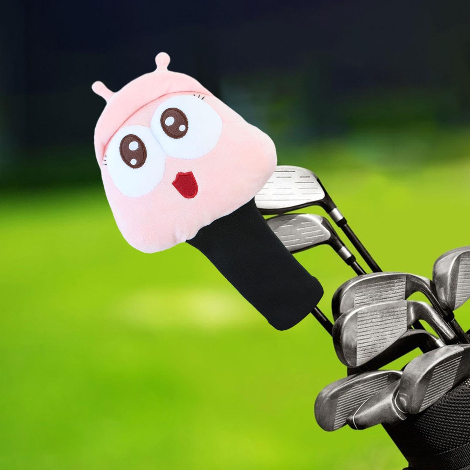 Golf Headcover Funda para Madera Cubierta Animal Peluche Tejido Protector de Cabezales Adecuado para Uso en Campo Transporte de Equipos Regalo para Ju
