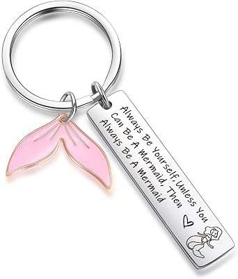 ZNOSVEI Mermaid Decor Keychain Mermaid Party Gifts Beach Keychain For Bestie Best Friend
