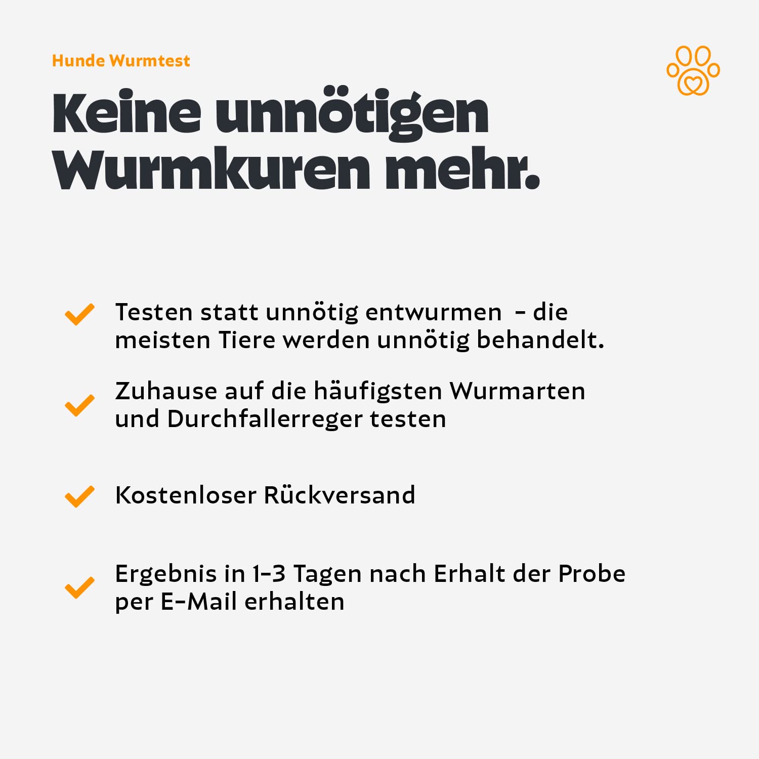 Pezz Wurmtest für Hunde (PRO) zum Testen auf die häufigsten Wurmarten inkl. Giardien | Labor-Befund inkl. Handlungsempfehlung | mit gratis Labor-Versand (1 Stück)