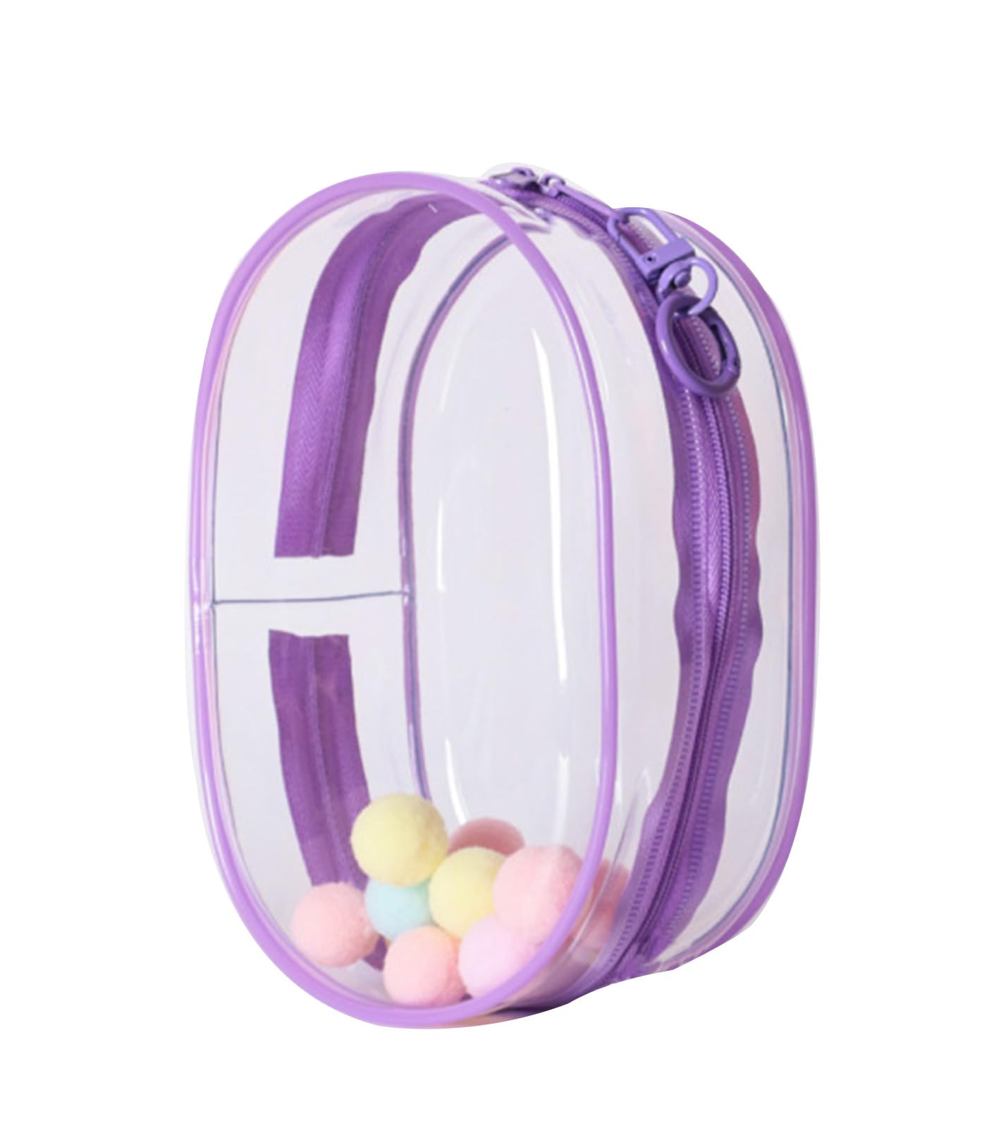 Large 18cm Doll Clear Figure Display Bag with Keychain for 7in Plushie Blind Box Carrying Case Keychain Pouch Charms for Collectibles 6.8 Inch Tall