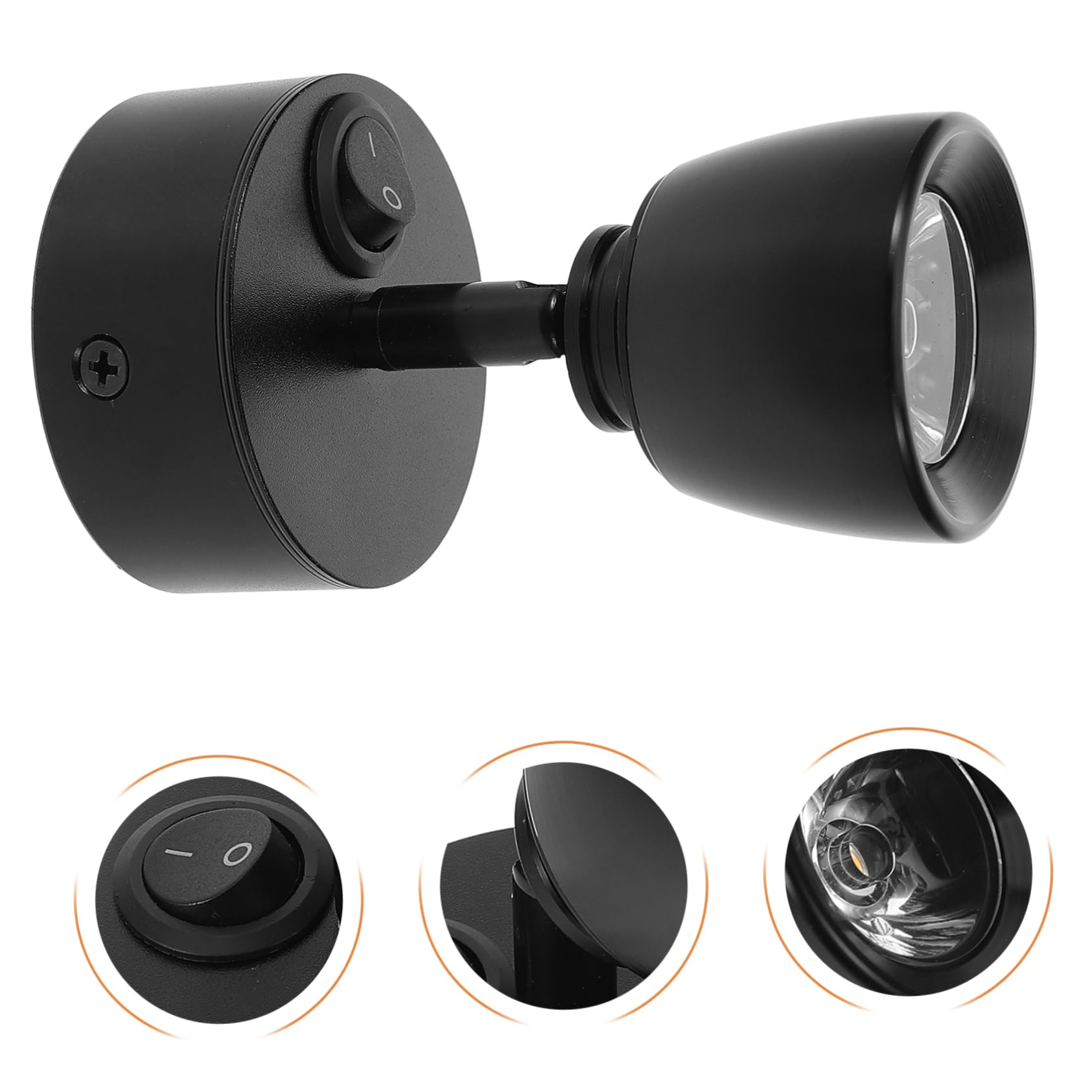 OSALADI 1set Led Wall Reading Light Bedside Wall Lamp Modern Mount Lamp for Bedroom Convenient Installation Eye-Caring Brightness for Study and Hotels