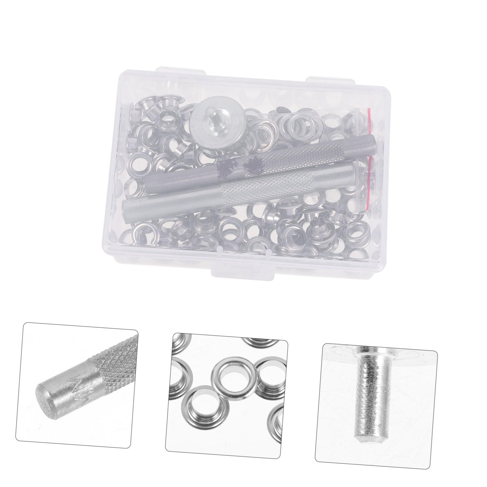 Tofficu 300sets Kit Di Occhielli Ottone Di Qualità Di Grommets Con Strumenti Inclusi Per Scarpe Abbigliamento e Artigianato Bianco Facile Da Usare e Riporre