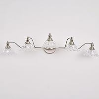 Vista 50 de Luz de Tocador de 3 Luces Azul y Negra Accesorio de Iluminación de Baño