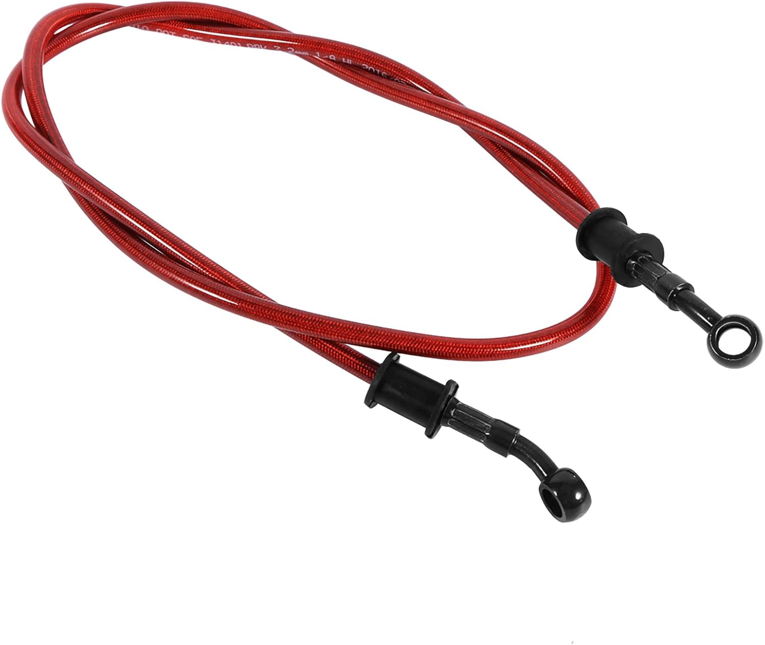 50cm -120cm Motorcycle Braided Steel Brake Clutch Oil Hoses Line Pipe for Motorcycle Pit Dirt Bike Motocross Street Bikes(500mm-Red) Auto Tuning