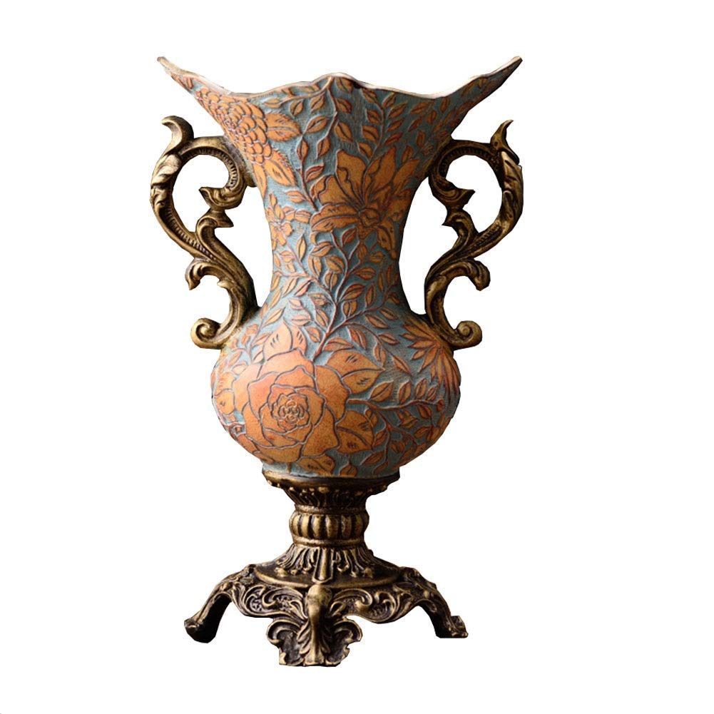 Vase fleur résine exécution exquise pour décoration de bureau chic