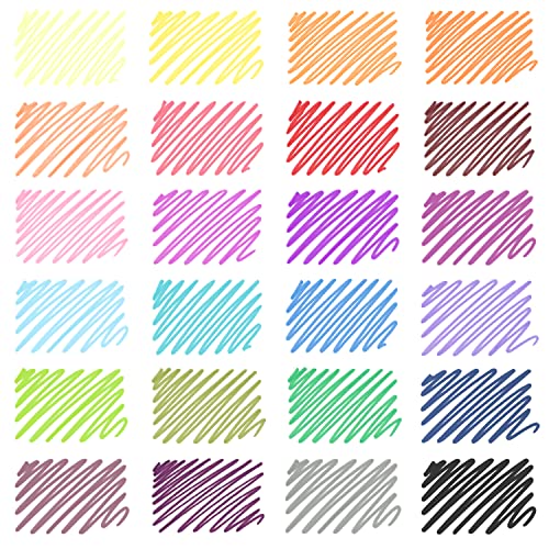 Arteza Felt Tip Pens, Set Of 24, Sherbet Colors, 1.0–1.5 Mm Fiber Tip, Quick-Drying Water-Based Ink, Art Supplies For School, Office, And Home #TOP1