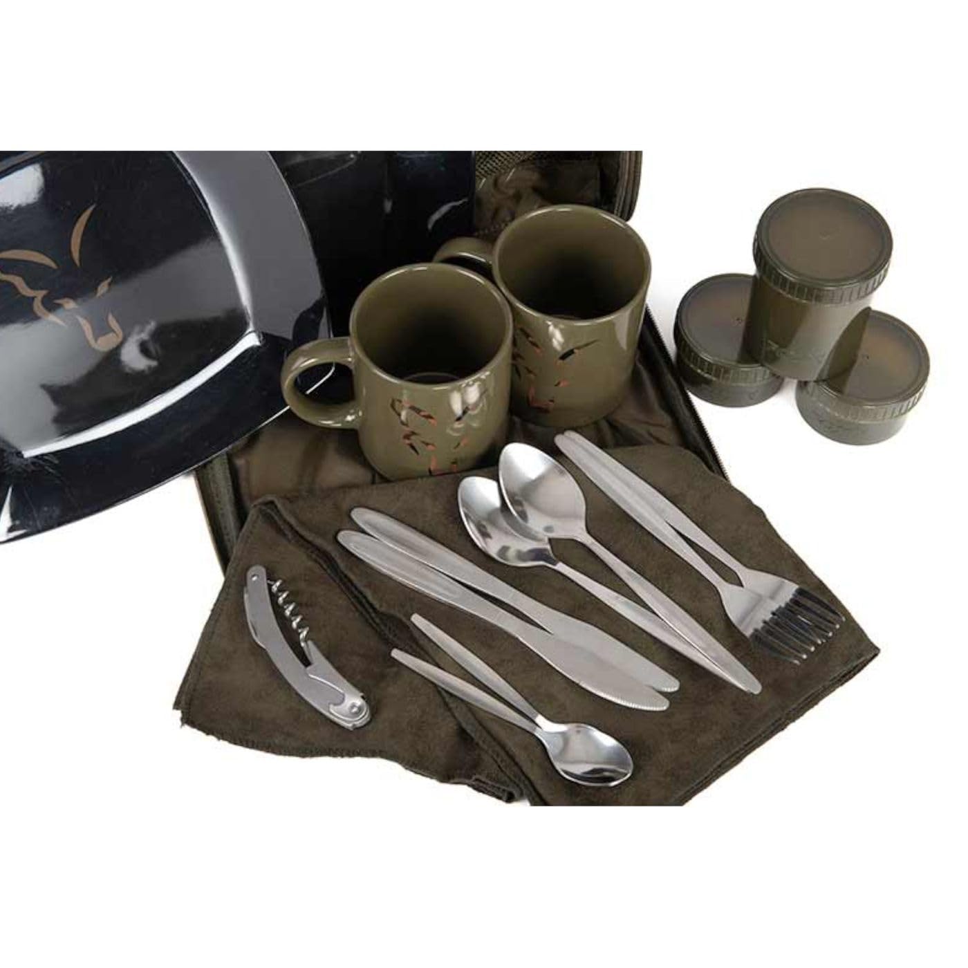 Fox Camolite 2 Person Dinner Set - Angeltasche mit Kochgeschirr, Tafelservice, Campinggeschirr