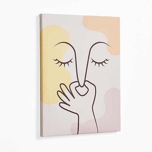 SOONOW Lienzo decorativo para pared de baño, decoración bohemia para baño, decoración minimalista y moderna para pared de baño, divertido lienzo de