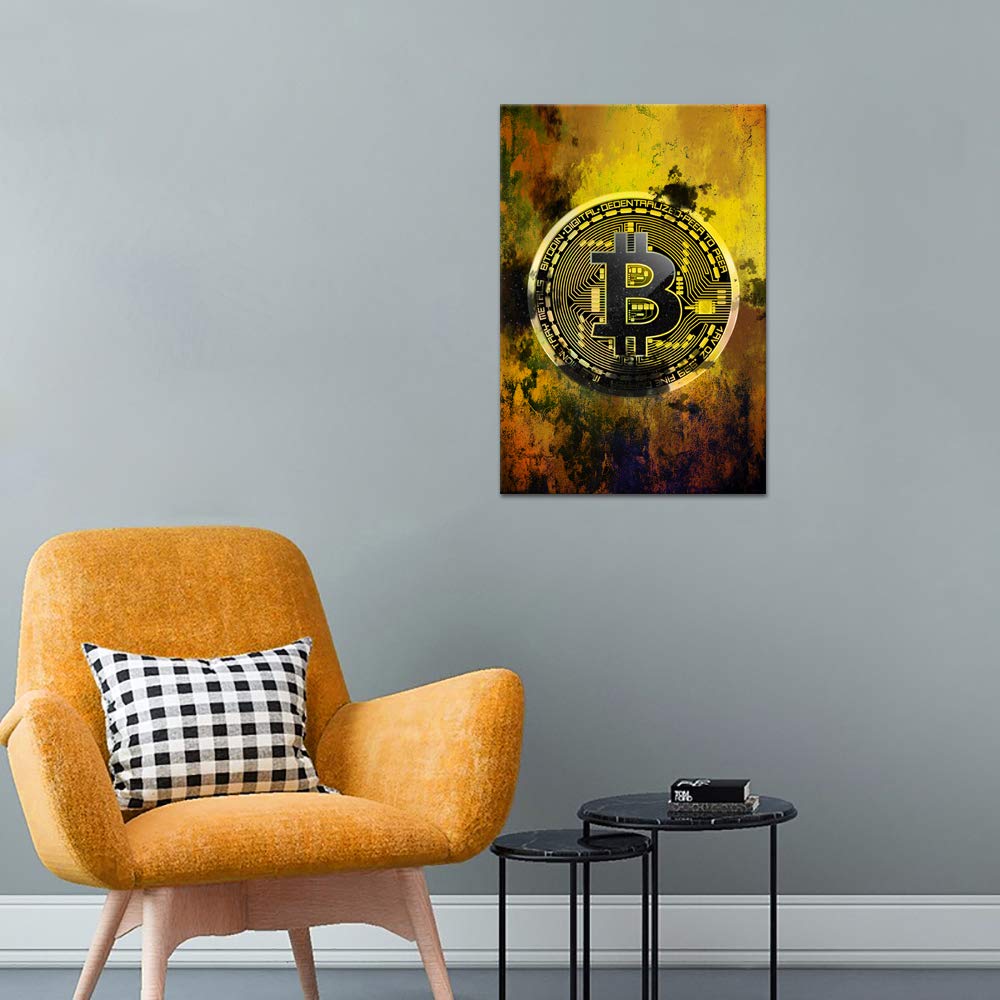 Amazon.com: Bitcoin Inspirational Wall Art Motivational Entrepreneur  Pictures Cryptocurrency Trader Hodler Canvas Painting Modern Hodl Crypto  Btc Posters Prints Artwork for Office Decorations Framed (24¡±Wx36¡±H):  Posters & Prints