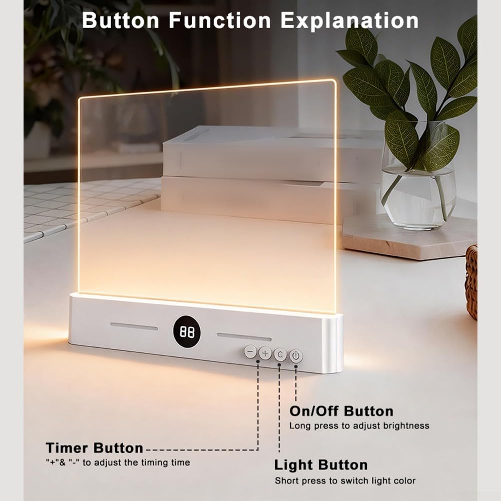 Luz LED inteligente para libros con batería de 1200 mAh, 3 temperaturas de color y temporizador de apagado automático, lámpara de lectura portátil para estudio nocturno (negro)