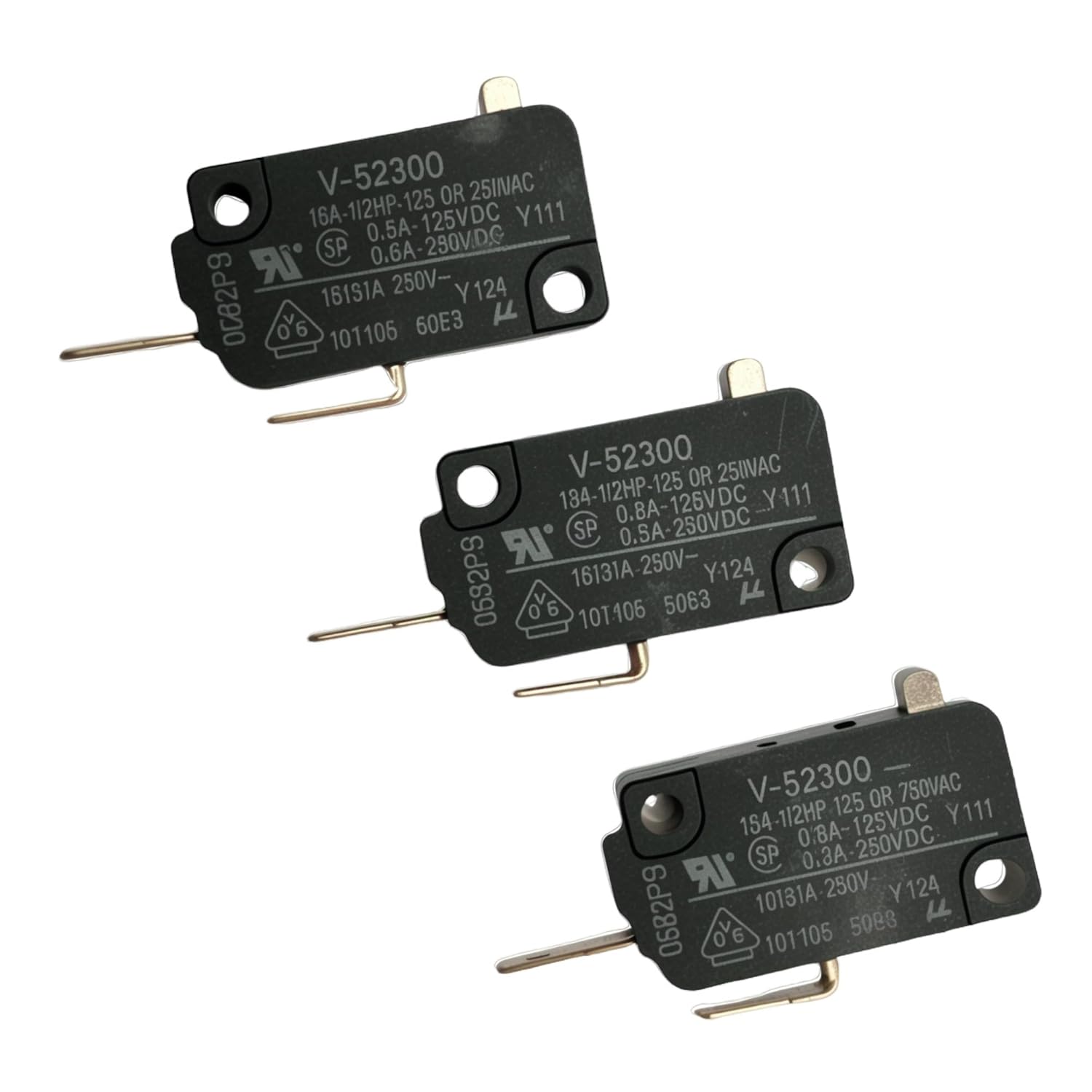 V-5230Q Microwave Door Switch Normally Open Replacement Part (3PCS)