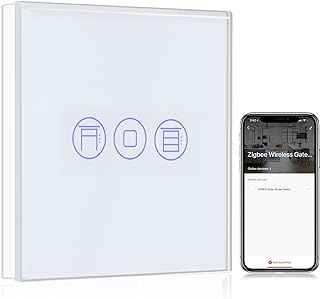 BSEED Zigbee Connected Roller Shutter Switch, White, Compatible with Amazon Alexa/Google Home, Smart Roller Shutter Switch…