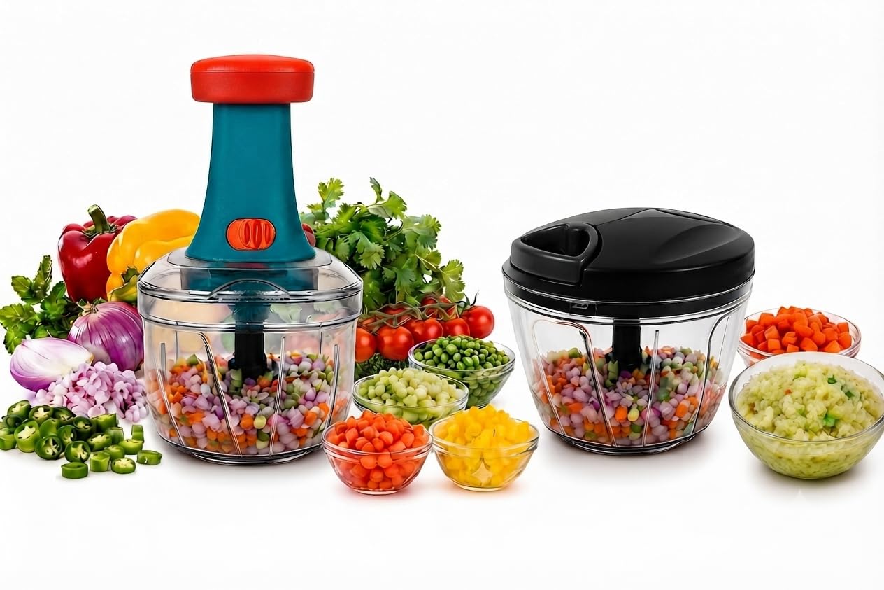 Red Manual Food Chopper - Fast & Easy Prep -11