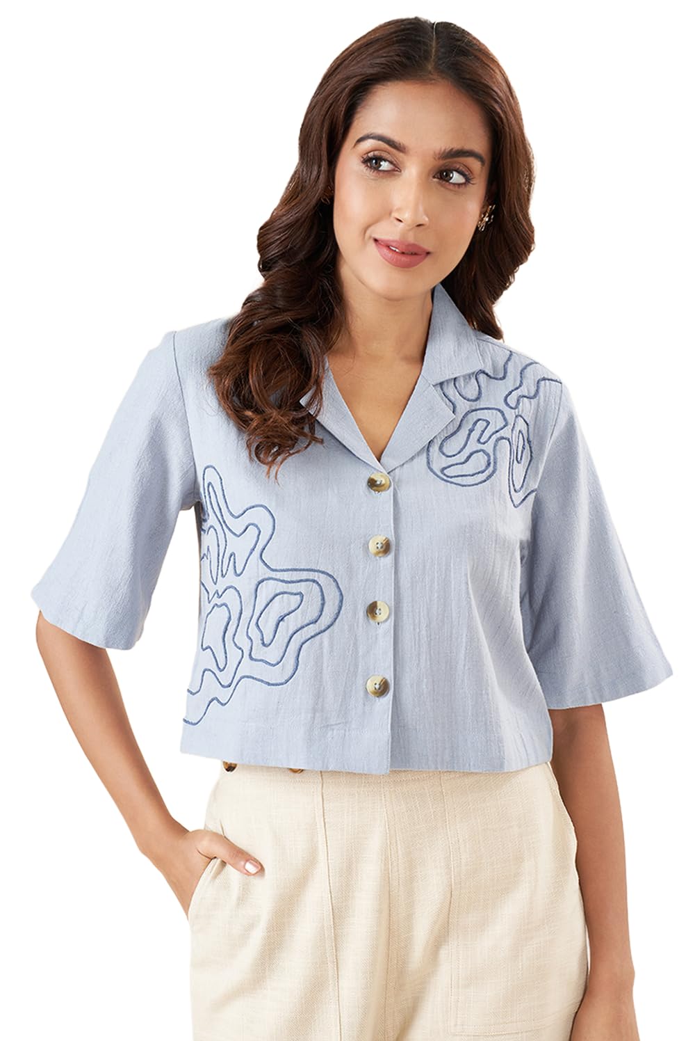 akkriti by pantaloons Women's 100% Cotton Regular Fit Top-picture-13