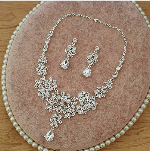 Ever Girl Bling Bride Hair Accessories Tiaras Earrings Necklace Wedding Sets A #TOP2