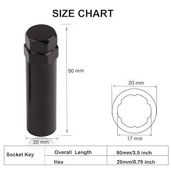 Amazon.com: MuHize 6-Spline Lug Nut Remover Set (2-Piece