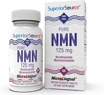 Superior Source Stabilized NMN 125 mg, Non-GMO, 60 Sublingual Tablets