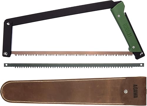 AGAWA - Kit BOREAL21 para bosques - Incluye sierra plegable de 21", funda de cuero, hoja de sierra multiusos de 21" y hoja de sierra agresiva de 21"