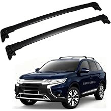 Roof Rack Cross Bars 200lb for Mitsubishi Outlander 2014-2021 Not for Outlander Sport, Heavy Duty Aluminum Roof Rails Crossbars Cargo Bars Rooftop Black Carrier Luggage, Fit for Flush Side Rails