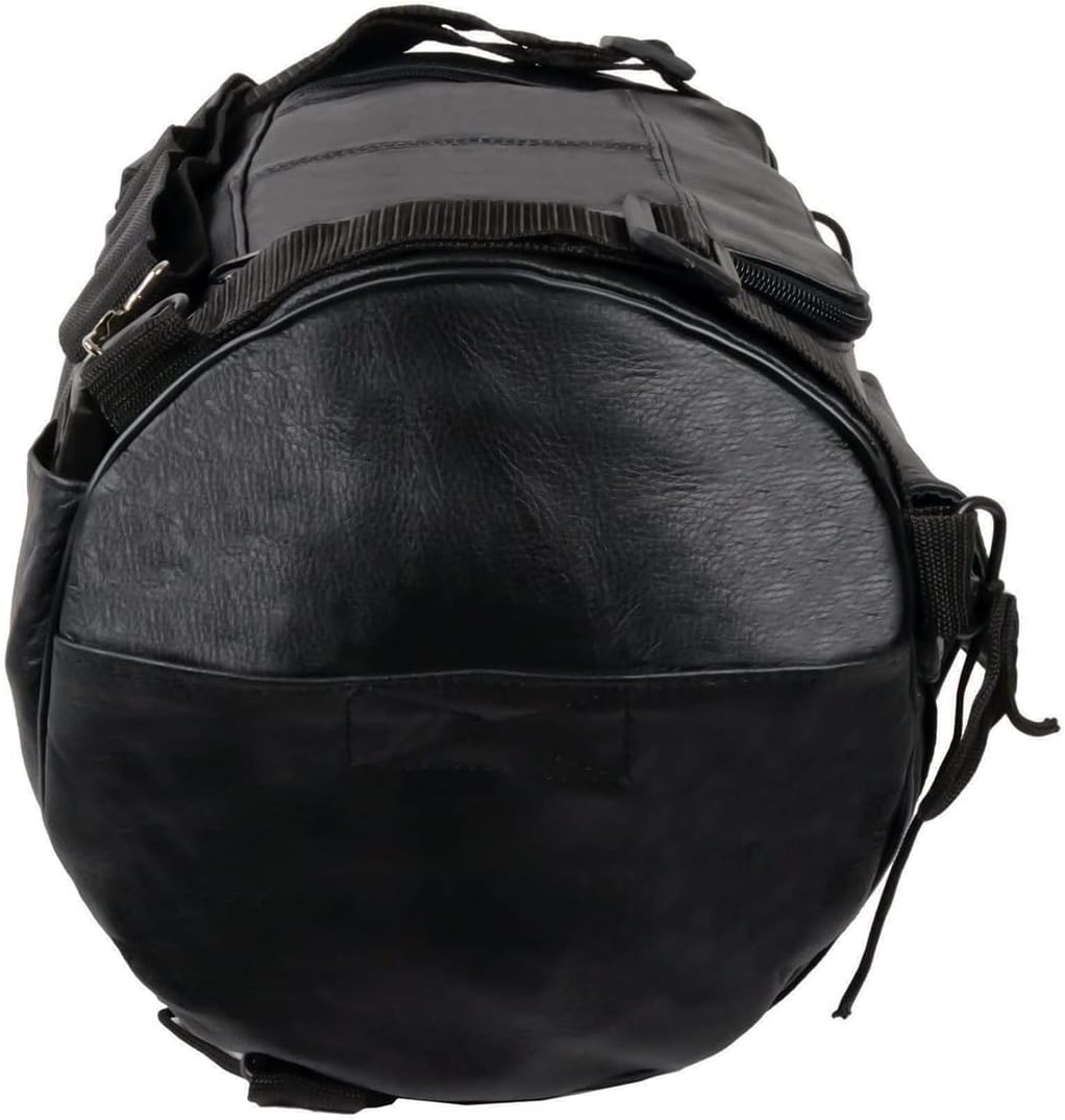 Milwaukee Performance Leather SH535 Black Leather Roll Bag Mount (to Sissy Bar Easily),One Size