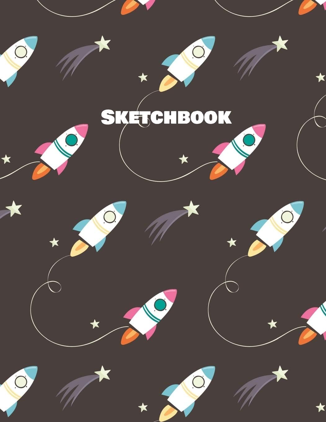 Sketchbook: Space Theme Drawing Notebook For Kids Boys and Girls Ages 3 - 8