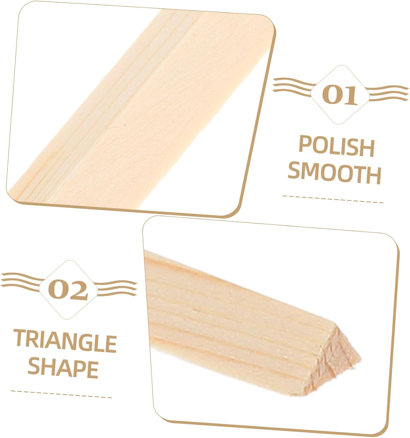 ULTECHNOVO 10pcs Wood Edge Pressing Trim for Window Screen Decorative Wooden Molding Trim