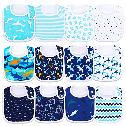 Image of Benoxine Baby Bibs Soft and Absorbent Organic Cotton Bandana Drool Bibs Set for Boys Girls Newborn 0-36 Months