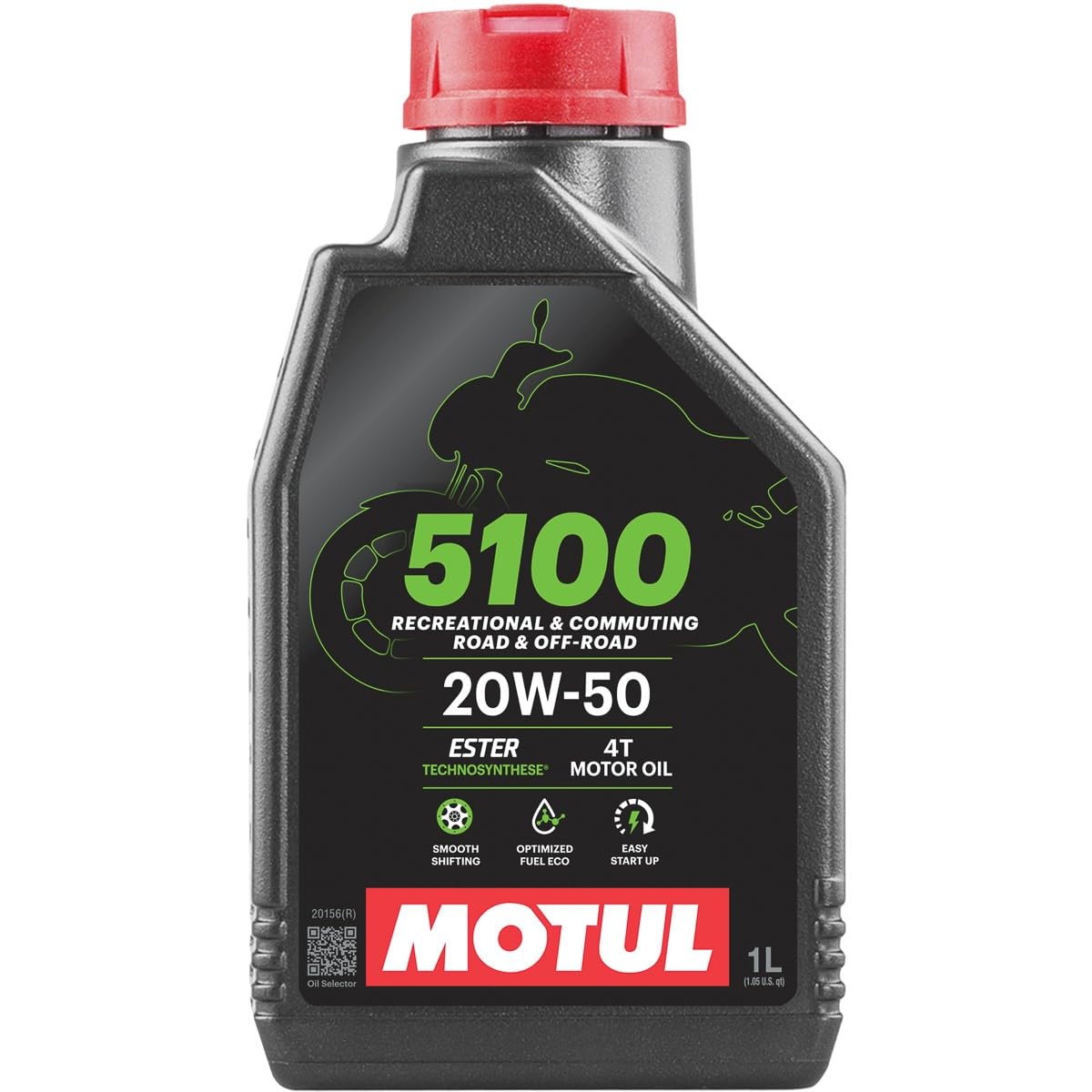 Amazon.com: Motul 109944 5100 4T Technosynthese Oil - 20W50-1 L