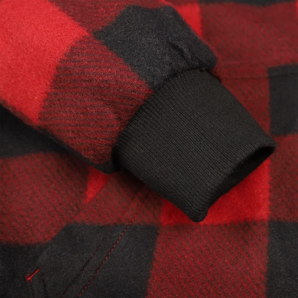 Facitisu Winter Heavy Warm Sherpa Lined Fleece Plaid Flannel Jacket Men Plus Size S-5XL Big&Tall Mens Coat - Image 2