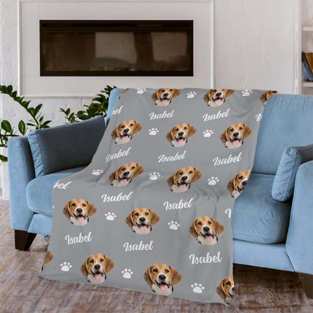Cappuccia Morbida Con Nome E Data Personalizzata – Asciugamano 75x75 Cm Per Neonati (Beige, Cane 3D) - 3