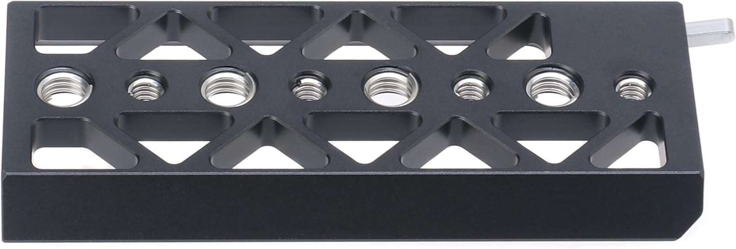 Hersmay 5-inch Dovetail Bridge Plate Quick Rlease Tripod Baseplate for Tilta Standard Camera Cage with 1/4"-20 & 3/8"-16 Mounting Screw