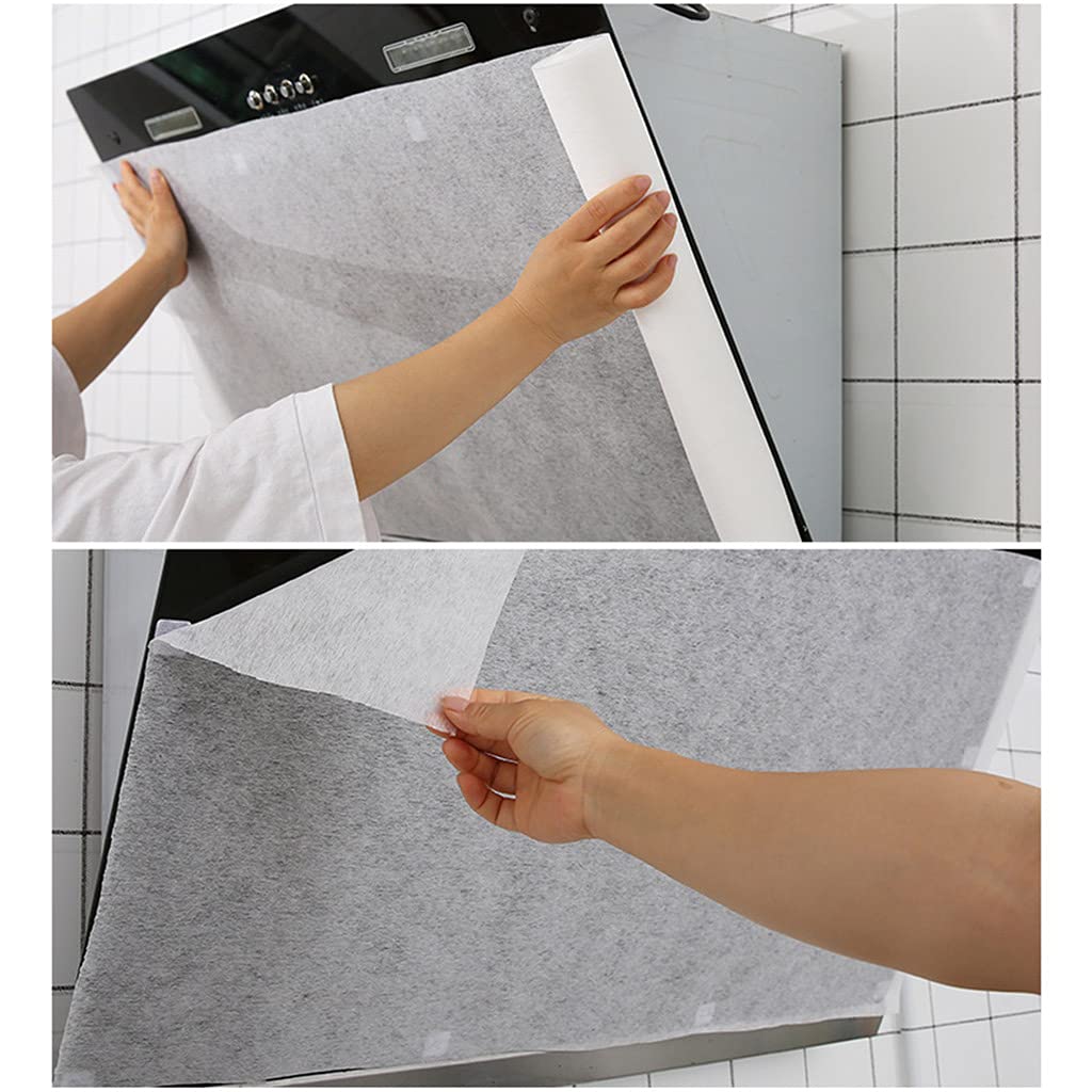 Dunstabzugshauben Filtervlies – 46x500 Cm, Weiß, Mit Klett/Magnet, Fettabsorbierend, Zum Zuschneiden