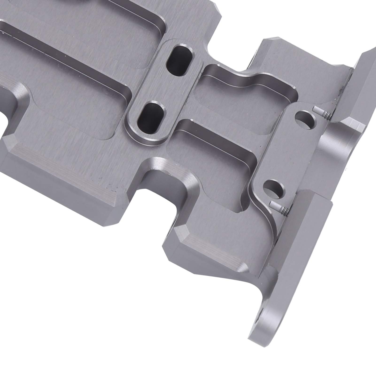 Piastra Paramotore Centrale In Lega Di Alluminio Per Auto RC AXIAL SCX10 1/10 - Colore Titanio, 70x48x15mm, Con Viti