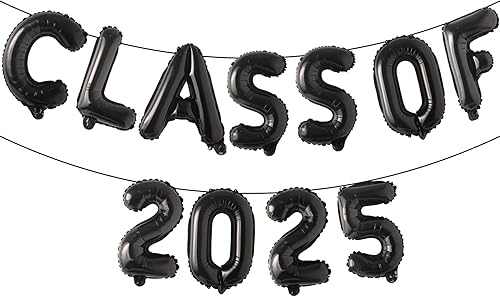 Tellpet Banner de globos de la clase de 2023 para decoraciones de fiesta de graduación, color negro