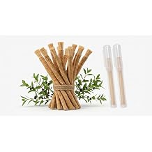 AL FALAH Natural Miswak Toothbrush 12 pc with 2 Holder - Vacuum Sealed Natural Flavor - for Healthy Gums & Teeth Pack of 12