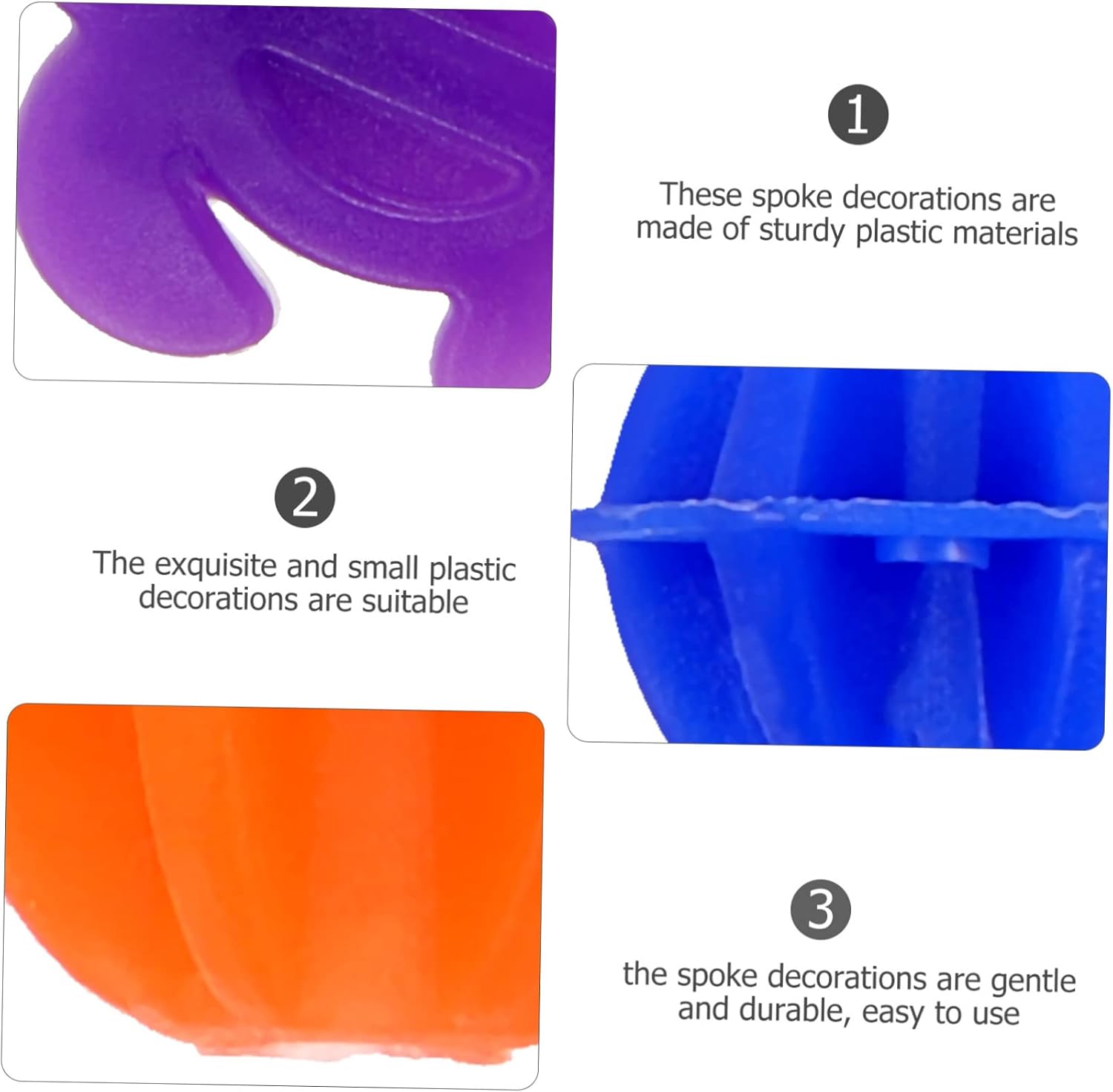 UKCOCO 61pcs Plastic Bike Wheel Charms for Boys and Girls Easy to Install Bicycle Decorations Includes Round Beads and Mixed Turtles for Girls Bikes