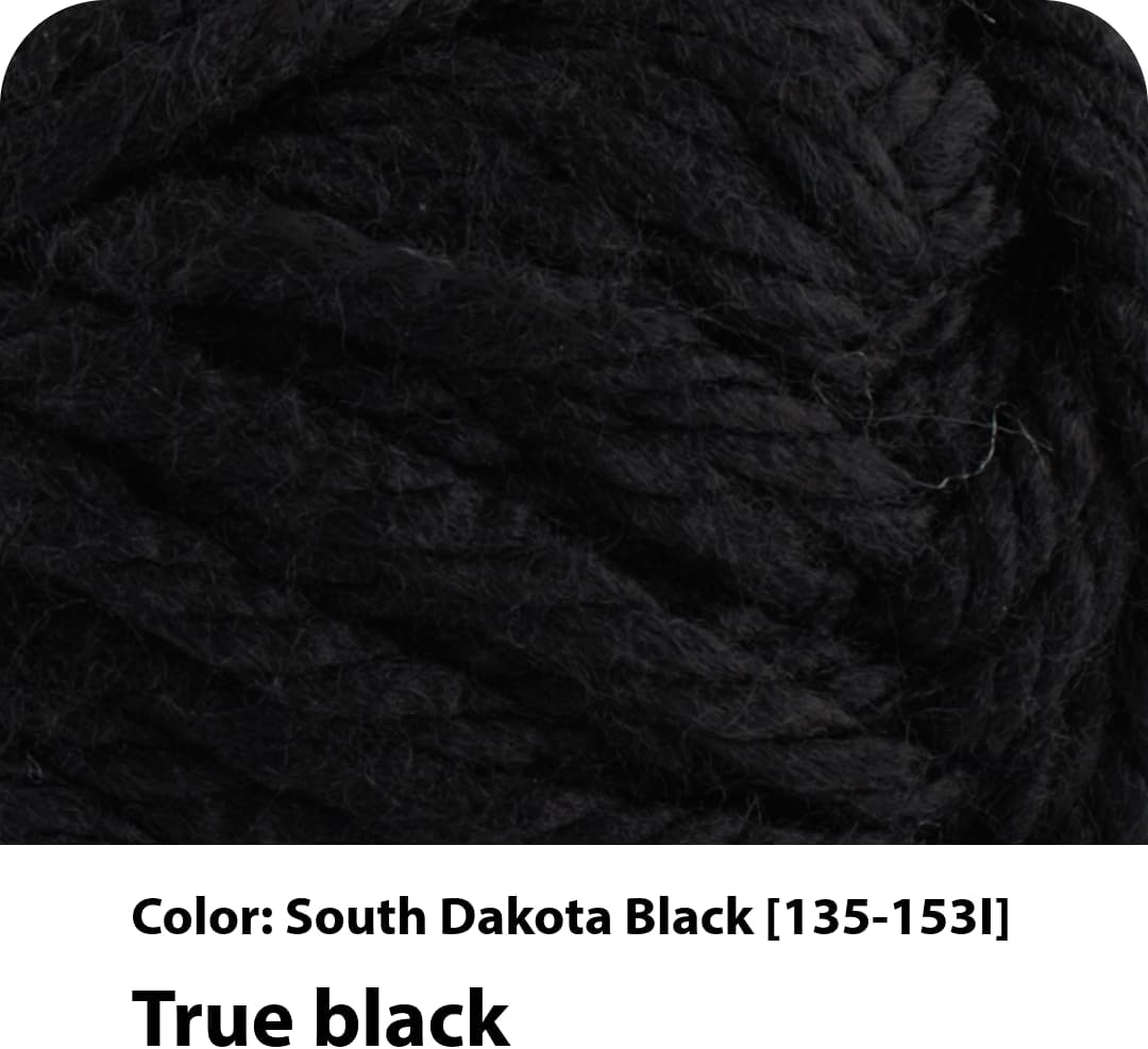 Lion Brand Yarn Hometown Yarn, Super-Bulky Yarn for Knitting, Crocheting, and Crafting, 3 Pack, Oakland Black