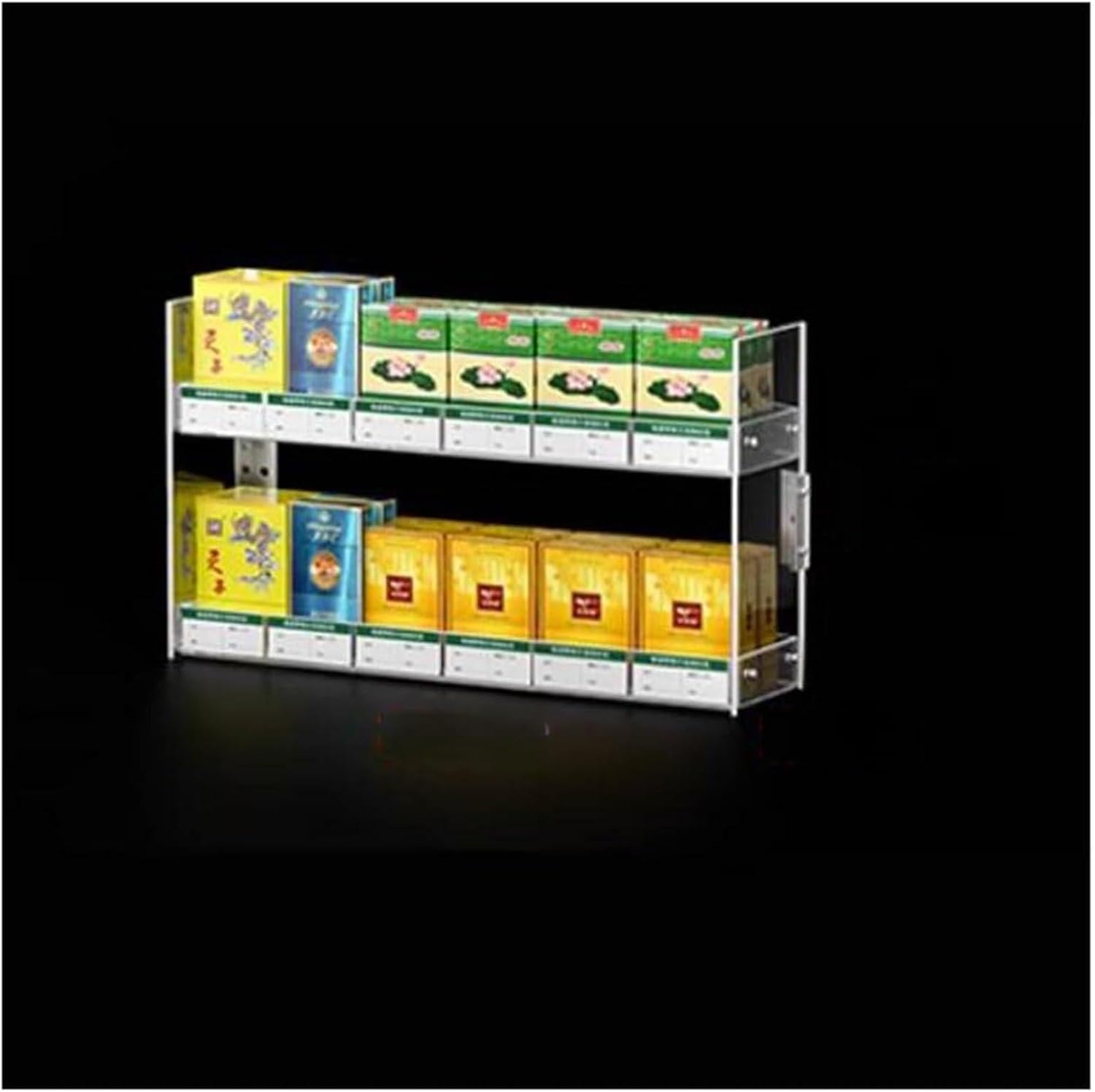 Acrylic Wall Mounted Cigarette Display Rack - Countertop Holder & Retail Organizer Cabinet for Supermarkets - Stylish 39x6x25cm Cigarette Storage Solution