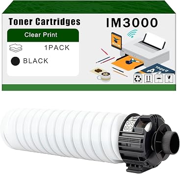 Compatible for Ricoh IM3000 Toner Cartridges MP 3055SP MP 3554SP MP 3555SP MP 4054SP MP 4055SP MP 6054SP MP 6055SP Printers, High Yield 47000 Pages Bright Clear Colors 1 Pack Black
