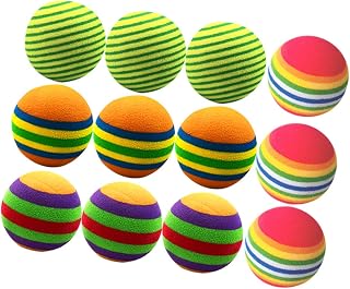 Toddmomy 12pcs Indoor Golf Indoor Baseball Mens Golf Balls Funny Ball Pet Playing Balls Practice Ball Foam Ball Man Bulk Plastic Ball Bulk Baseballs Colorful Balls Eva Ball