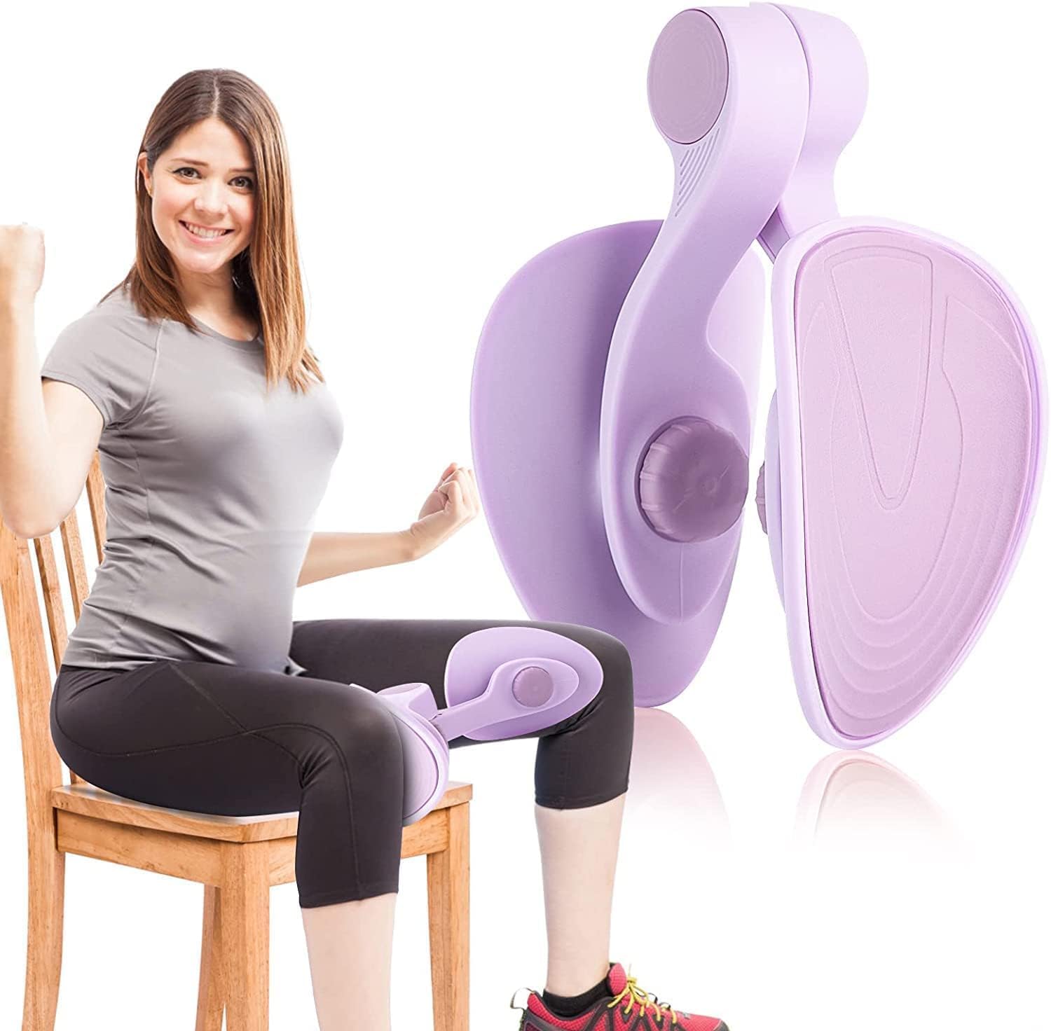 Hip & Pelvis Trainer | Thigh Master Inner Thigh Exercise Equipment | Pelvic Floor Exerciser for Home Gym Workout | Men & Women
