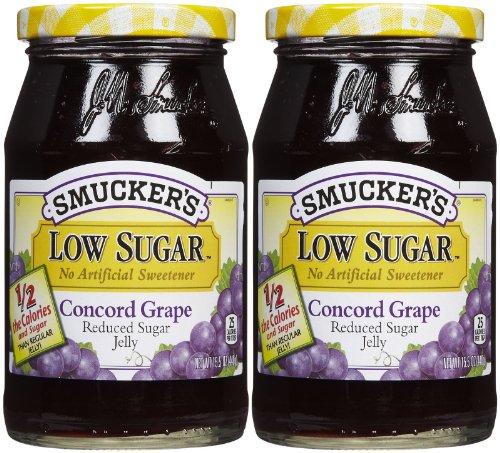 Smucker s Low Sugar Concord Grape Jelly, 15.5 oz, 2 Pack