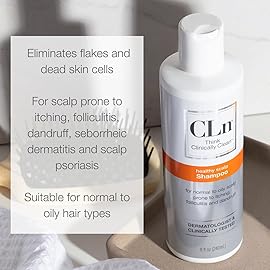CLn Shampoo - Clarifying Formula with Salicylic Acid, for Normal to Oily Scalp Prone to Folliculitis, Dandruff, Itchy & Flaky Scalp, Fragrance-Free & Paraben-Free, 8 fl. oz.