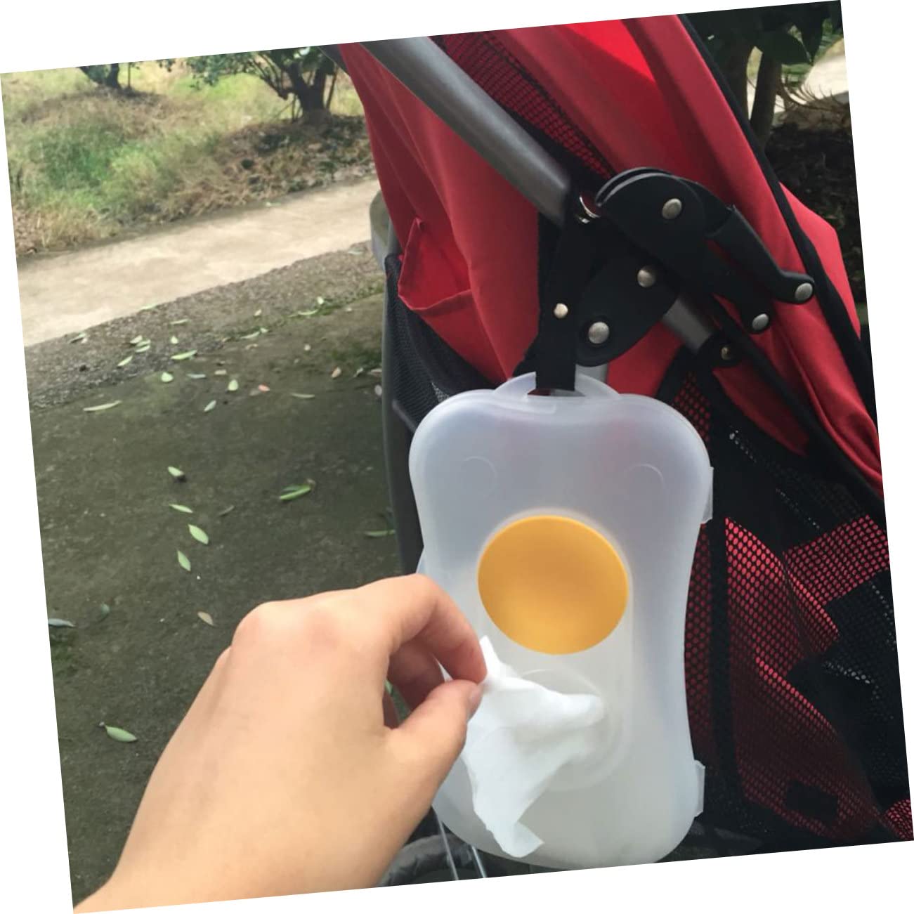 2 Pack Portable Wipe Container Dispenser for Baby Tissue Outdoor image 4