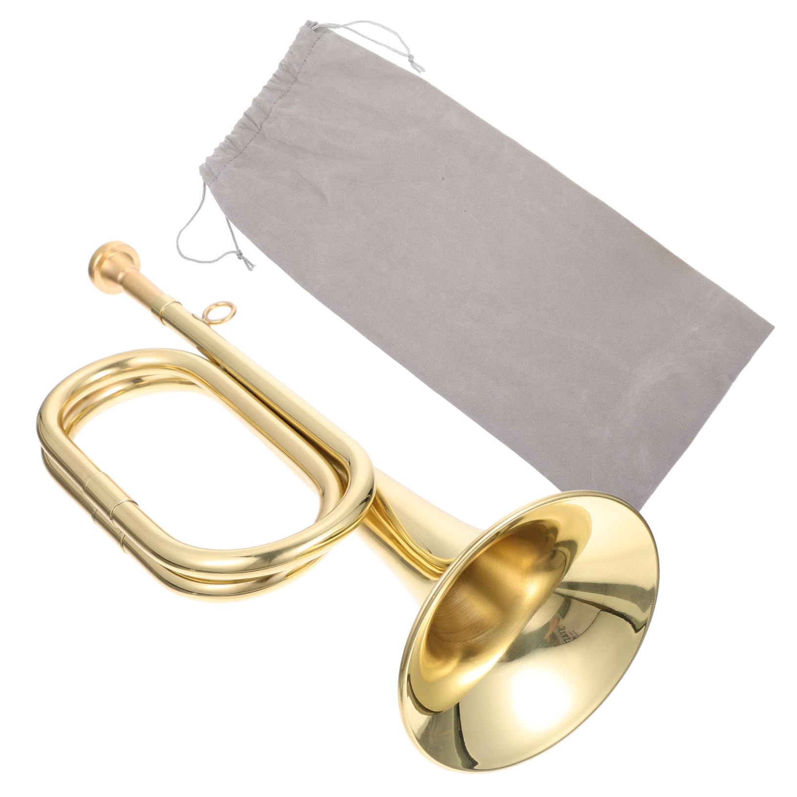 Tromba Facile da Trasportare Strumento Musicale in Ottone Bugle per Principianti e Comoda da Riporre per Orchestra