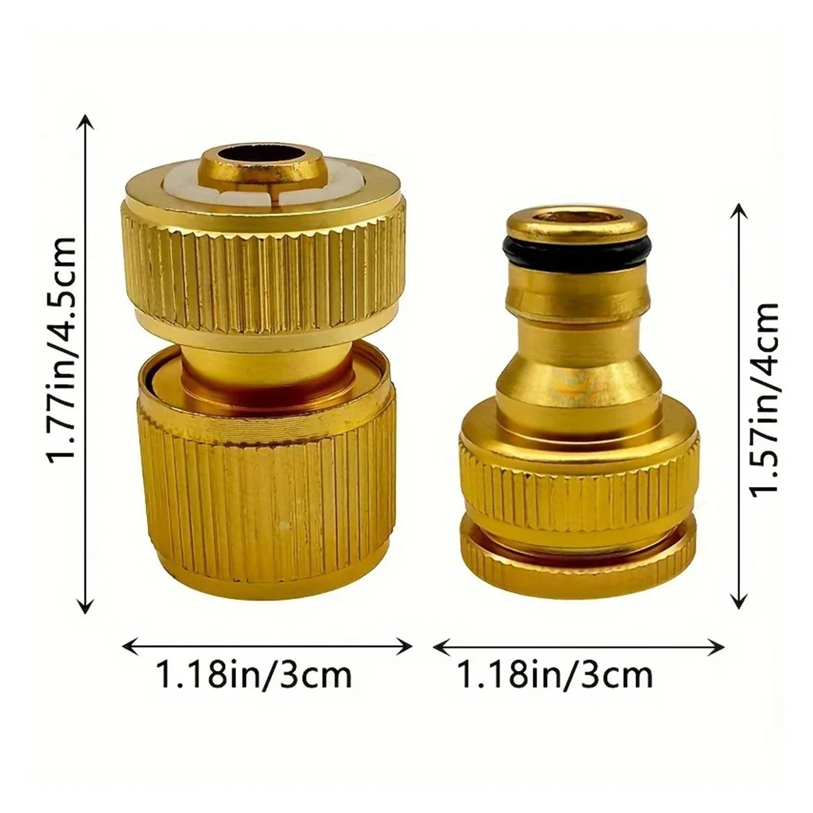 Kit di raccordi for Tubi Flessibili Standard UE 6/12 - Raccordi for rubinetti da 1/2 Pollice e 3/4 + Attacchi rapidi for Giardino (13-16 mm)(Six Sets)