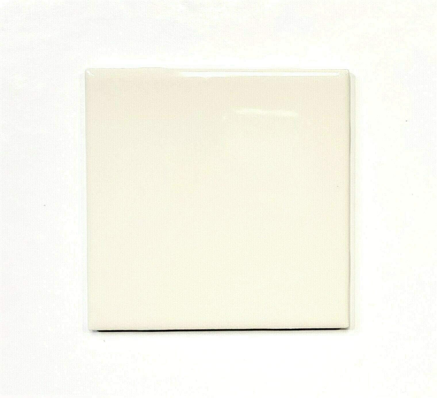Made in USA Set of 8 (1sf) 4x4 Almond Color 0135 Ceramic Tile Walls Backsplash