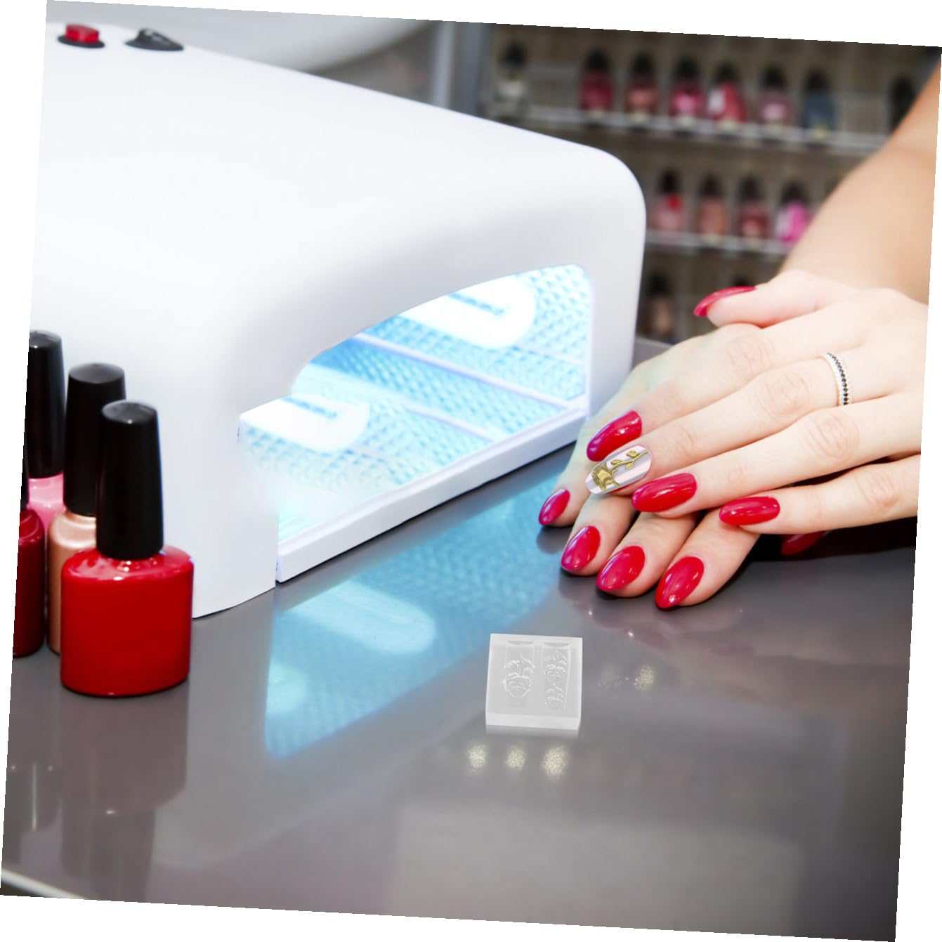 STOBOK 10pezzi Silicone Nail Decor Mold Stampo Per Nail Art Fai Te Modello Decorazione Unghie Silicone Per Unghie Gel e Artificiali Per Creazioni Manicure Diy